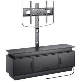 60" TV Stand with Mount for up to 75 in TVs, Entertainment Center with Power Outlet & LED Lights