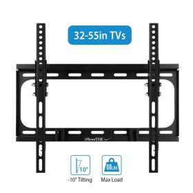 TV Wall Mount Tilt Dual Arm TV Mount Brackets Maximum VESA 400x400mm For 32-55in TVs (Option: Black)