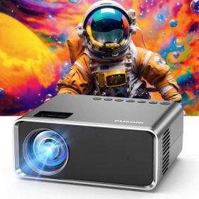 Projector With WiFi & Bluetooth, Upgraded 5G Portable Projector, Support 4K, Native 1080P, 12000 Lumens, Outdoor LED Movie Projector,Selling On The Am (Option: Black)