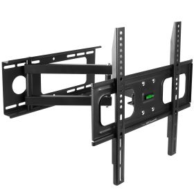 TV Wall Mount Swivel Tilt Full-Motion Articulating Wall Rack For 32in-55in TVs 99lbs Max Bearing Support VESA Up To 400x400mm (Color: Black, size: One size)