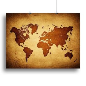 old map of the world Canvas Print or Poster (Type: Poster Print, size: 40" x 26" / 100cm x 65cm (approx))